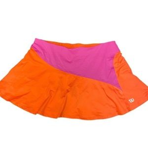 Wilson tennis skirt in orange and pink size large